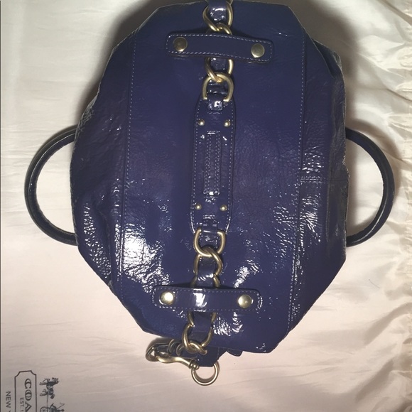 Coach Ltd Ed Purple Crinkled Pat leather Sabrina - Picture 5 of 6